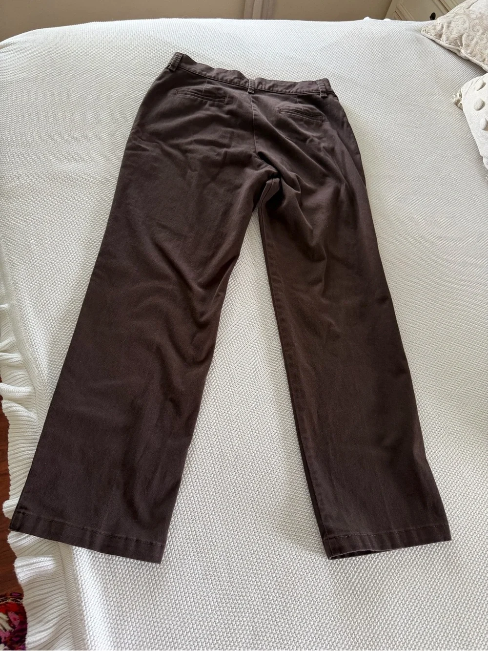 Lee Relaxed Fit Chocolate Brown High Rise Straight Leg Pants Size 10